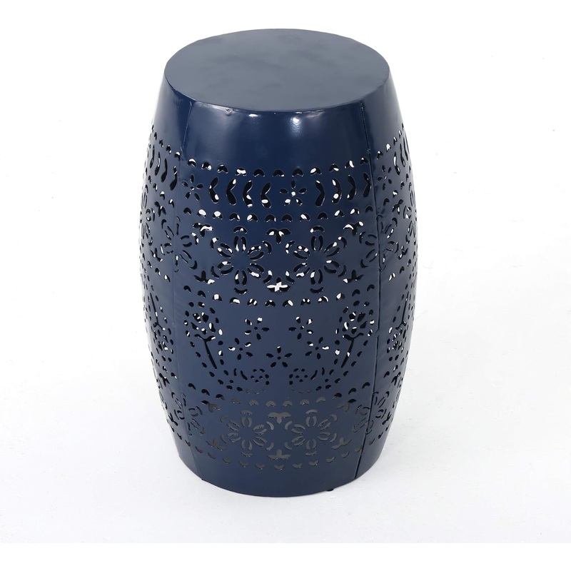 Christopher Knight Home Ruby Outdoor 12 Iron Side Table, Dark Blue | Bigbigmart.com