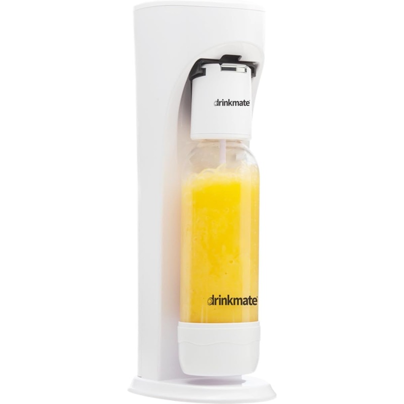 Drinkmate OmniFizz Sparkling Water and Soda Maker, Carbonates Any Drink Without Diluting It, CO2 Cylinder Not Included (Classic White) | Bigbigmart.com