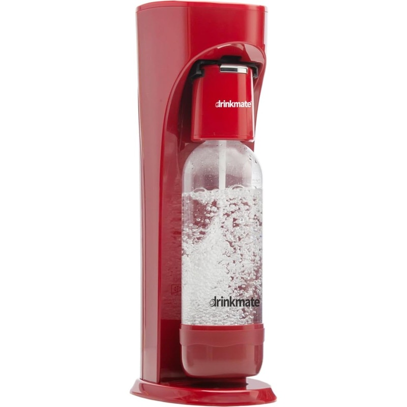 Drinkmate OmniFizz Sparkling Water and Soda Maker, Carbonates Any Drink Without Diluting It, CO2 Cylinder Not Included (Royal Red) | Bigbigmart.com