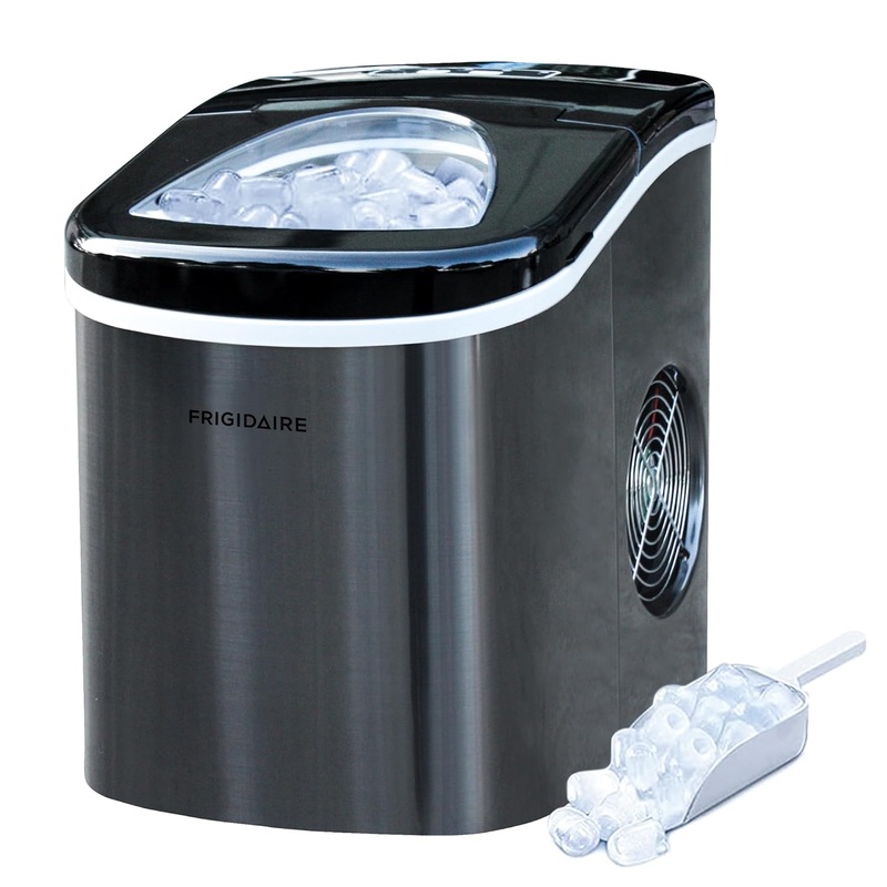 Frigidaire 26 Lbs per day Portable Compact Maker, Ice Making Machine, Black Stainless, Medium | Bigbigmart.com