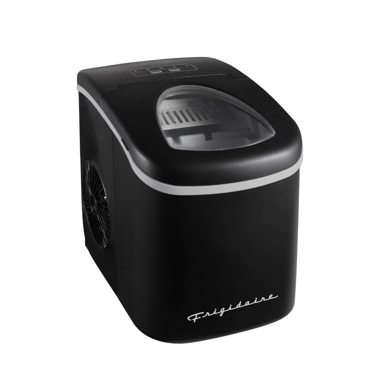 FRIGIDAIRE EFIC128AMZBLK Compact Countertop Ice Maker, 26 lb per Day, Black | Bigbigmart.com
