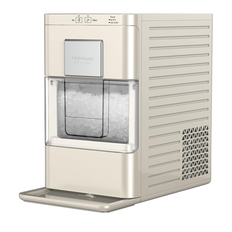 FRIGIDAIRE Gallery EFIC255 Countertop Crunchy Chewable Nugget Ice Maker, 44lbs per Day, Auto Self Cleaning, 2.0 Gen, Cream | Bigbigmart.com