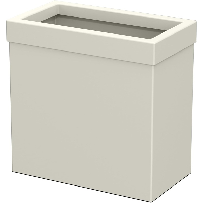 Gatco 1939, Modern Rectangle Waste Basket, Matte Pearl | Bigbigmart.com