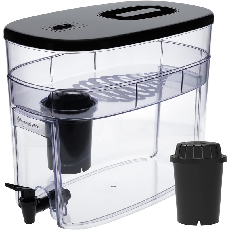 Invigorated Water Alkaline Water Machine – Alkaline Water Filter System – Countertop Water Filter Dispenser for Home or Office – 100 Gallon Water Filter Capacity – 1 x pH001 Alkaline Filter (Black) | Bigbigmart.com