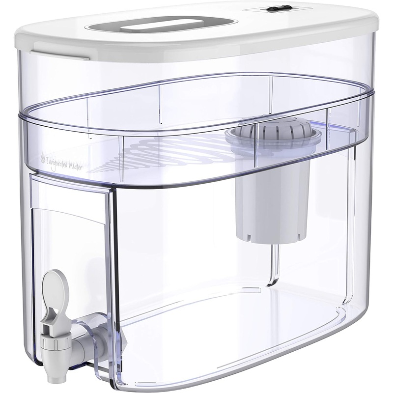 Invigorated Water Alkaline Water Purification Unit, White, Plastic, pH001 Filter Included, Convenient Anti-Slip Design | Bigbigmart.com