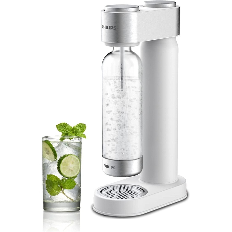 Philips Stainless Sparkling Water Maker Soda Maker Machine for Home Carbonating with BPA free PET 1L Carbonating Bottle, Compatible with Any Screw-in 60L CO2 Exchange Carbonator(NOT Included), Black | Bigbigmart.com