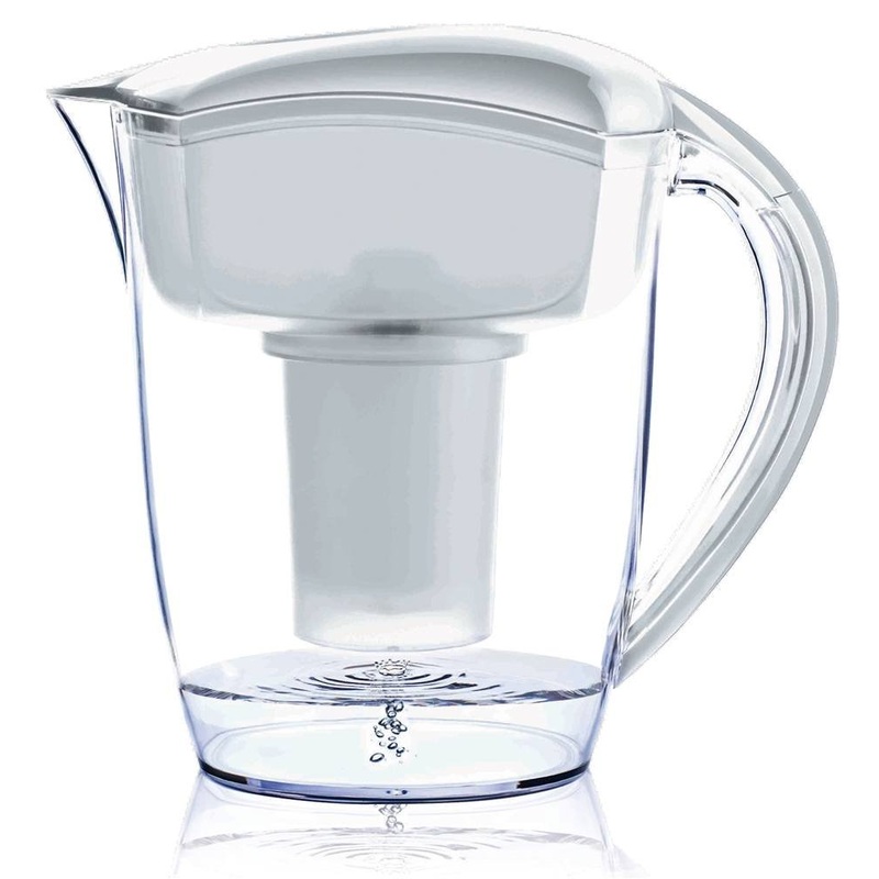 Santevia Classic Alkaline Water Filter Pitcher | Water Filtration System | Chlorine and Lead Filter | Water Purifier Pitcher | 9-Cup Home Water Filter | Bigbigmart.com