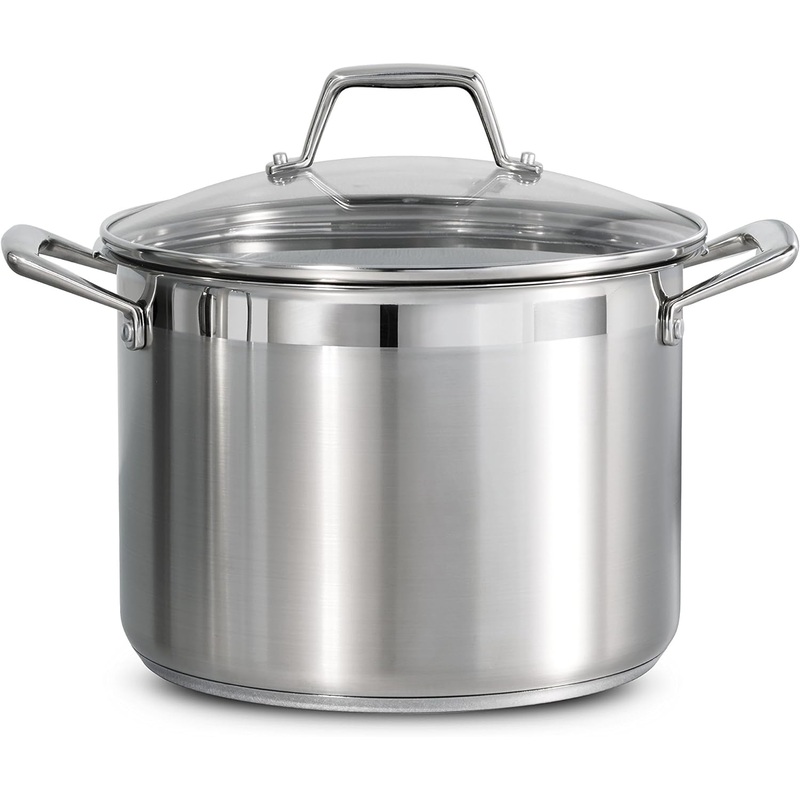 Tramontina Lock & Drain Pasta Cooker Pot with Strainer Lid 18/8 Stainless Steel 8 Qt, 80120/509DS | Bigbigmart.com