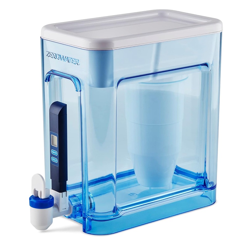 ZeroWater 22-Cup Ready-Read 5-Stage Water Filter Dispenser with Instant Read Out – 0 TDS IAPMO Certified to Reduce Lead, Chromium, and PFOA/PFOS | Bigbigmart.com