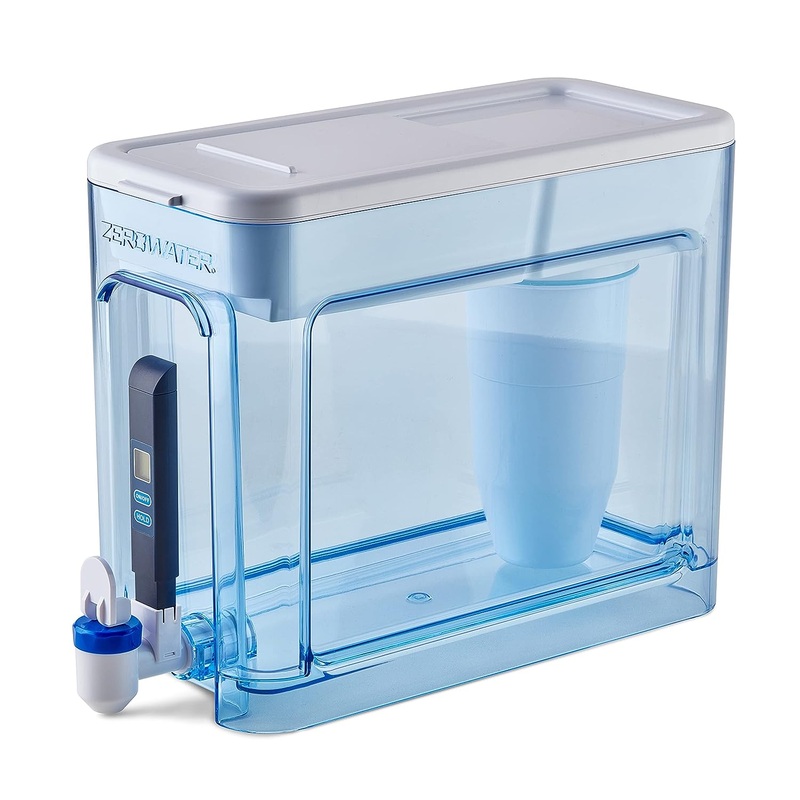 ZeroWater 32-Cup Ready-Read 5-Stage Water Filter Dispenser with Instant Read Out – 0 TDS IAPMO Certified to Reduce Lead, Chromium, and PFOA/PFOS | Bigbigmart.com