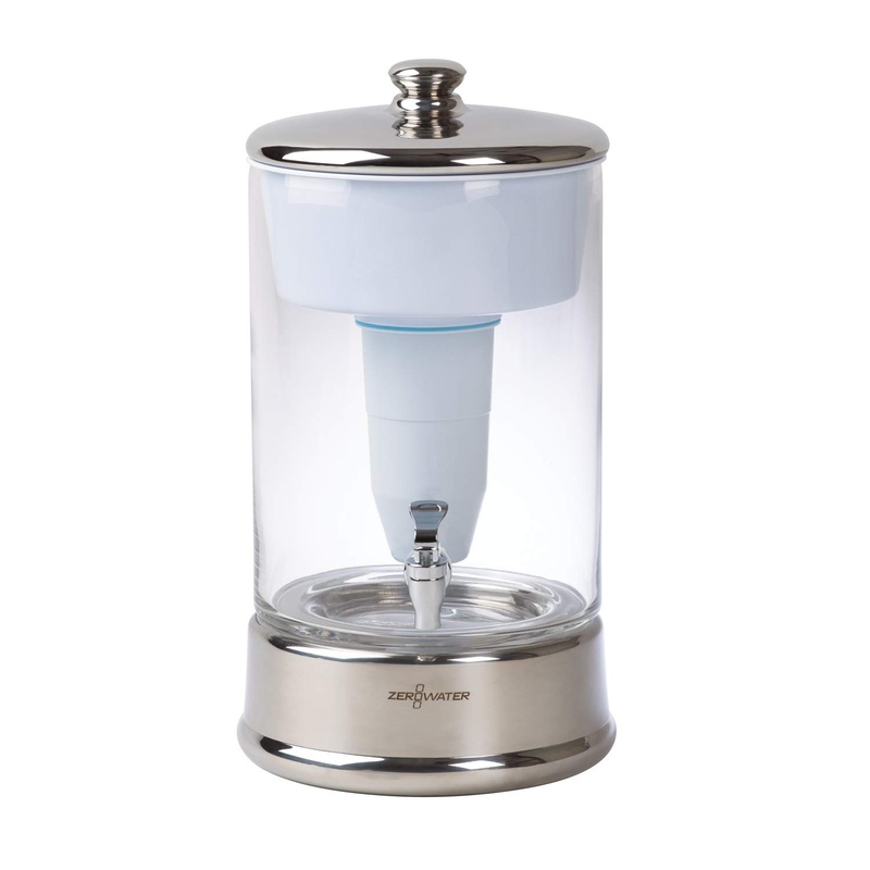 ZeroWater 40 Cup Glass 5-Stage Water Filter Dispenser 0 TDS for Improved Tap Water Taste – IAPMO Certified to Reduce Lead, Chromium, and PFOA/PFOS | Bigbigmart.com