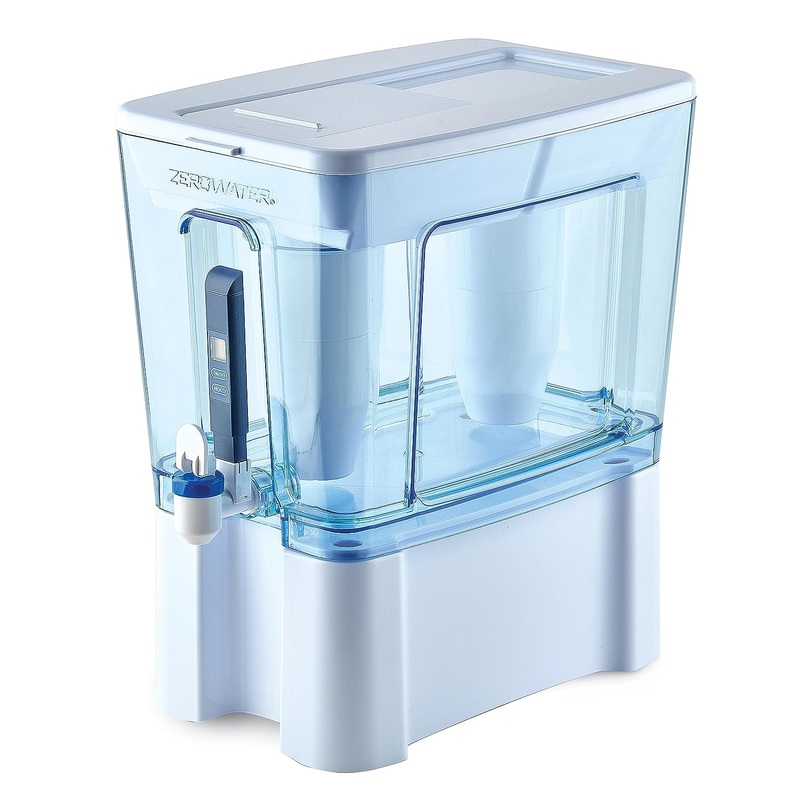 ZeroWater 52-Cup Ready-Read 5-Stage Water Filter Dispenser with Instant Read Out – 0 TDS IAPMO Certified to Reduce Lead, Chromium, and PFOA/PFOS | Bigbigmart.com