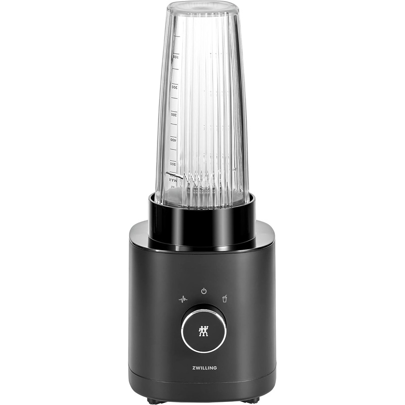 ZWILLING Enfinigy Personal Blender, Piranha Teeth Cross Blade for Ultimate Blending, Smoothies, Shakes and More, 20 fl oz Breakproof Travel Cup with Lid, BPA Free, Black | Bigbigmart.com