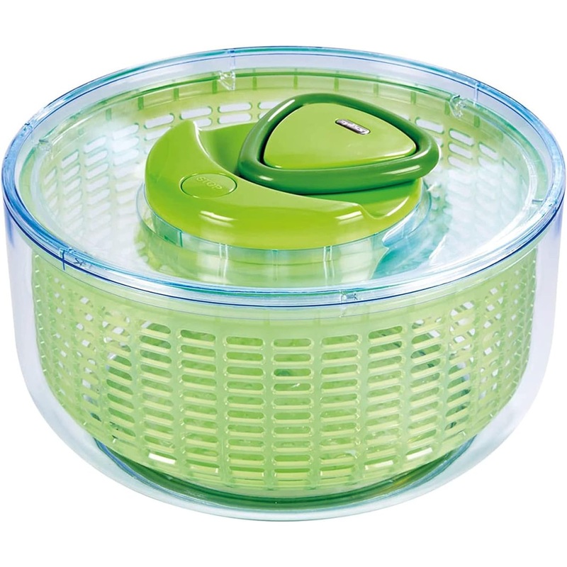 ZYLISS Easy Spin Salad Spinner, Large, Green, BPA Free | Bigbigmart.com