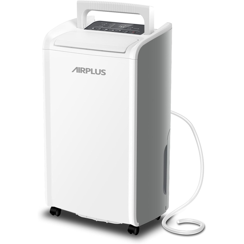 AIRPLUS 4,500 Sq.Ft 70 Pint Dehumidifier for Basements and Home-with Drain Hose,Efficient,Energy-with Dual Protection and 4 Smart Modes,24H Timer,Defrost,for Large room | Bigbigmart.com