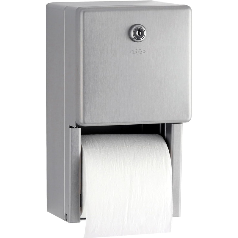 BOBRICK 2888 ClassicSeries Stainless Steel Surface-Mounted Multi-Roll Toilet Tissue Dispenser, Satin Finish, 5-15/16 Length, 11 Height, 6-1/16 Width | Bigbigmart.com