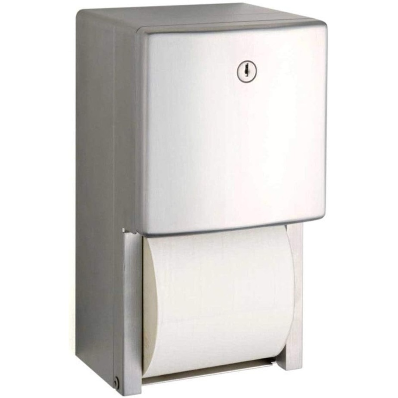 BOBRICK 4288 ConturaSeries Stainless Steel Surface-Mounted Multi-Roll Toilet Tissue Dispenser, Satin Finish, 5-15/16 Length, 11 Height, 6-1/16 Width | Bigbigmart.com