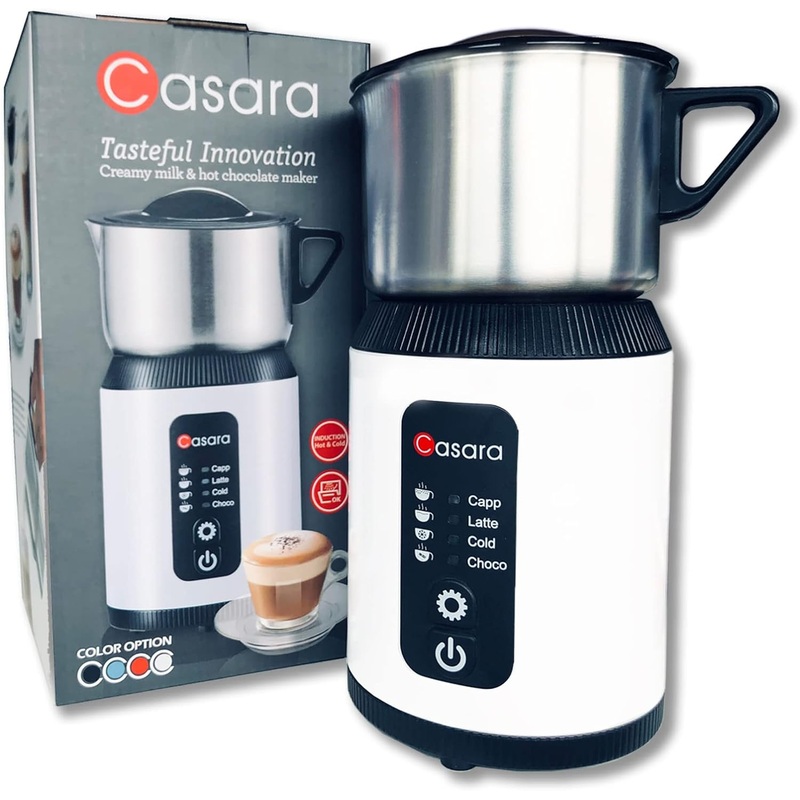 Casara Milk Frother and Steamer Machine, Warm and Cold Milk Foamer,Professional Frothing Standard,4-in-1 Functions,Dishwasher Safe,27oz Detachable Foam Maker for Latte,Cappuccinos,Hot Chocolate | Bigbigmart.com