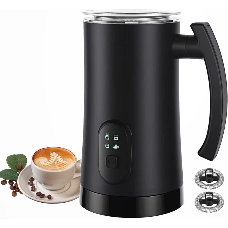 Electric Milk Frother, 4 in 1 Milk Steamer,11.8oz/350ml Automatic Warm and Cold Foam Maker for Coffee,Latte, Cappuccino, Macchiato, Hot Chocolate | Bigbigmart.com