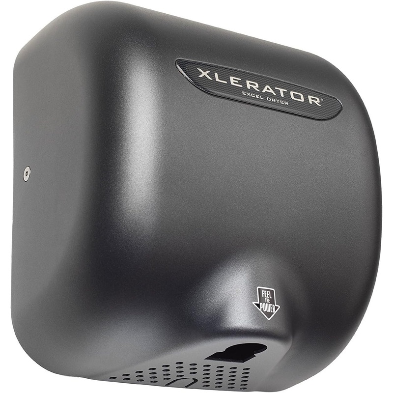 Excel Hand Dryer XLERATOR XL-GR-ECO Automatic, Surface-Mounted, Cast Cover, Textured Graphite Epoxy Paint, 110-120 Volt Standard Nozzle | Bigbigmart.com