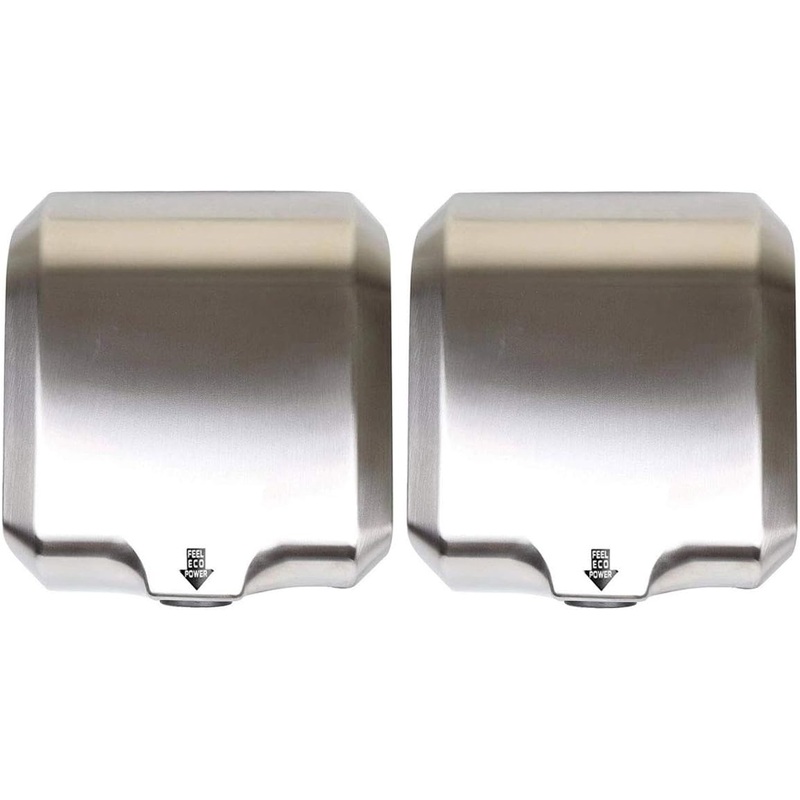 Goetland Stainless Steel Commercial Hand Dryer 1800w Automatic High Speed Heavy Duty Dull Polished Pack of 2 | Bigbigmart.com