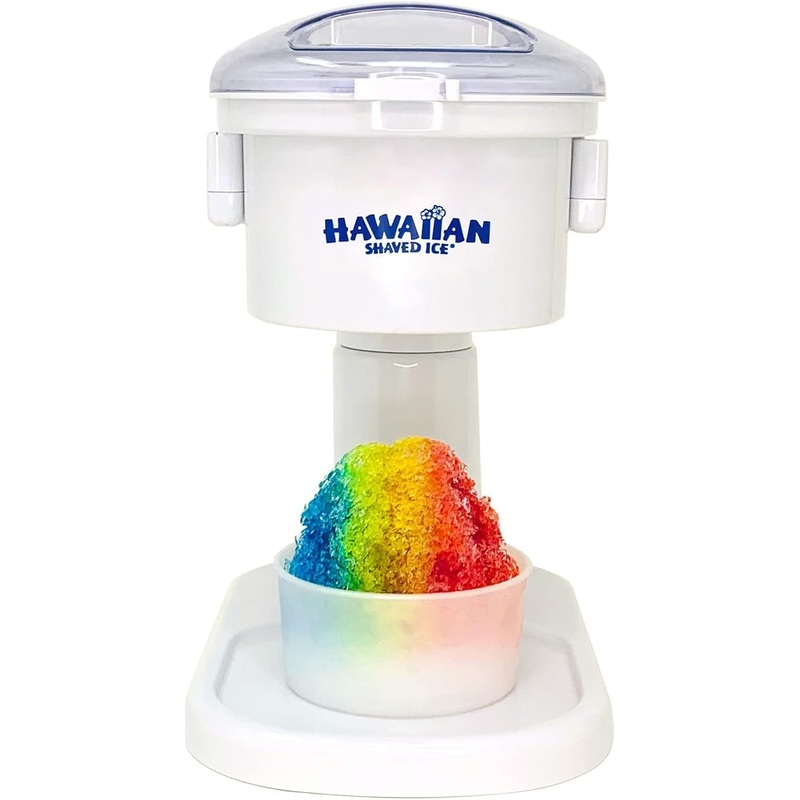 Hawaiian Shaved Ice Kid-Friendly S700 Classic Snow Cone and Shaved Ice Machine with Instruction Manual, Tip Card, and 1-year Manufacturers Warranty, 120V, White | Bigbigmart.com