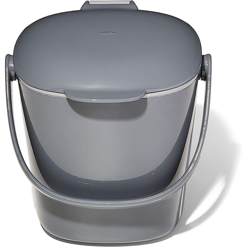 OXO Good Grips Easy-Clean Compost Bin, Charcoal – 0.75 GAL | Bigbigmart.com