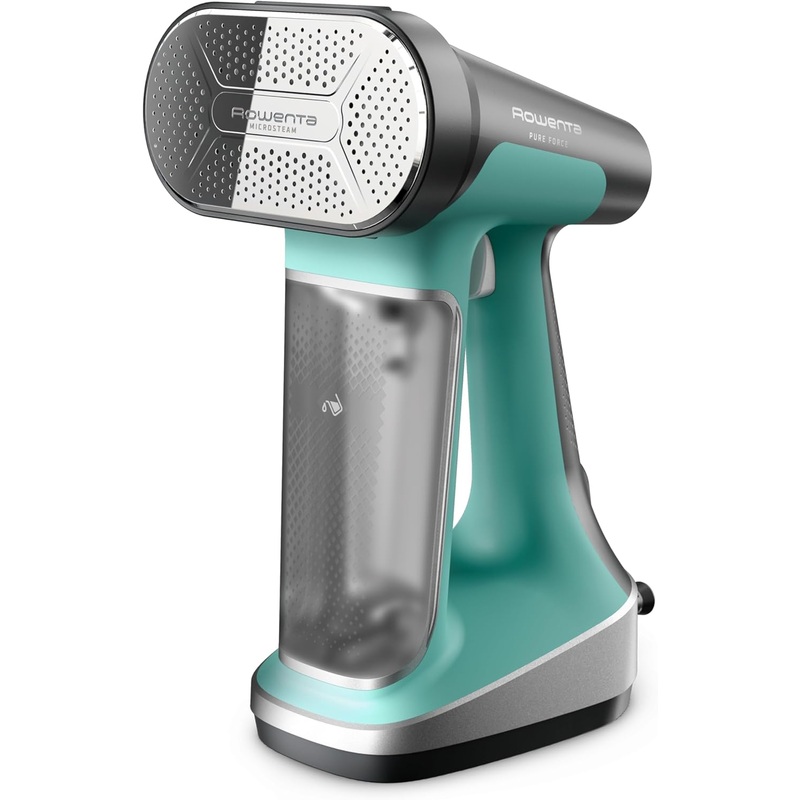 Rowenta, Steamer for Clothes, Pure Force 2in1 Steamer & Iron, 7.1 Oz Tank Capacity, Vertical Steaming, Horizontal ironing, Lightweight, Auto-off, XL power, 1875 Watts, Green Clothes Steamer, DR8822 | Bigbigmart.com