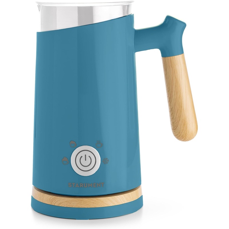 Starument Electric Milk Frother – Automatic Milk Foamer & Heater for Coffee, Latte, Cappuccino, Other Creamy Drinks – 4 Settings for Cold Foam, Airy Milk Foam, Dense Foam & Warm Milk – Easy to Use | Bigbigmart.com