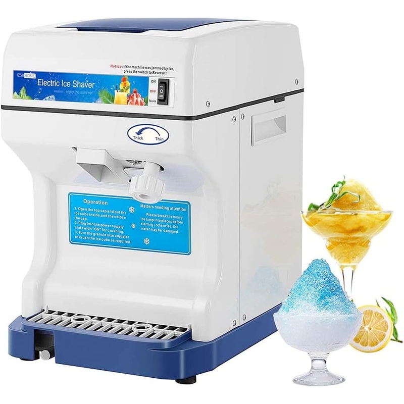 VIVOHOME Electric Ice Crusher Shaver Snow Cone Maker Machine 265lbs/hr for Home and Commercial Use Blue | Bigbigmart.com
