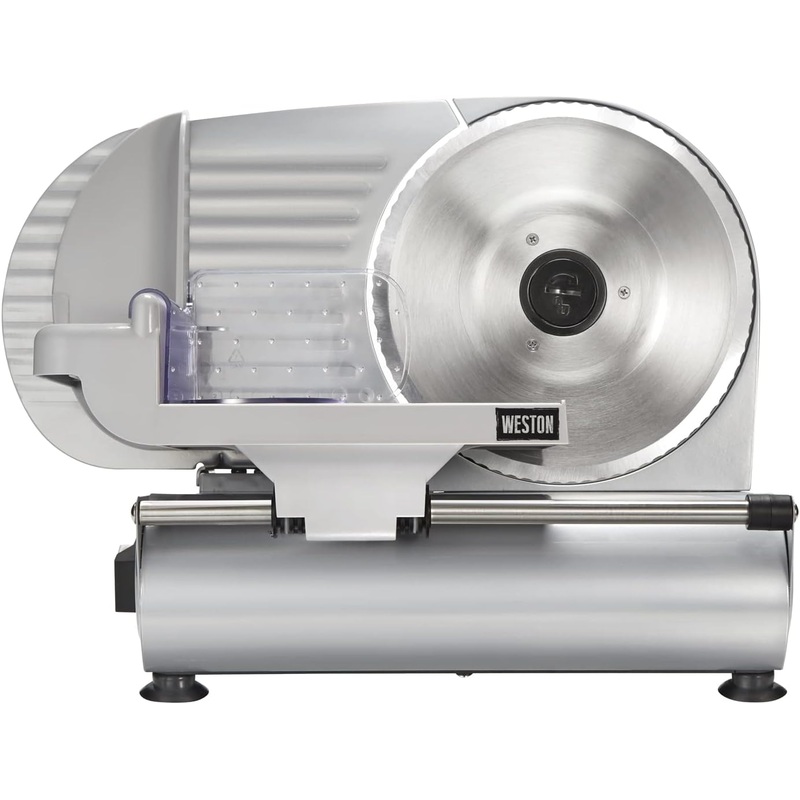 Weston Electric Meat Cutting Machine, Deli & Food Slicer, Adjustable Slice Thickness, Non-Slip Suction Feet, Removable 9 Stainless Steel Blade, Easy to Clean | Bigbigmart.com