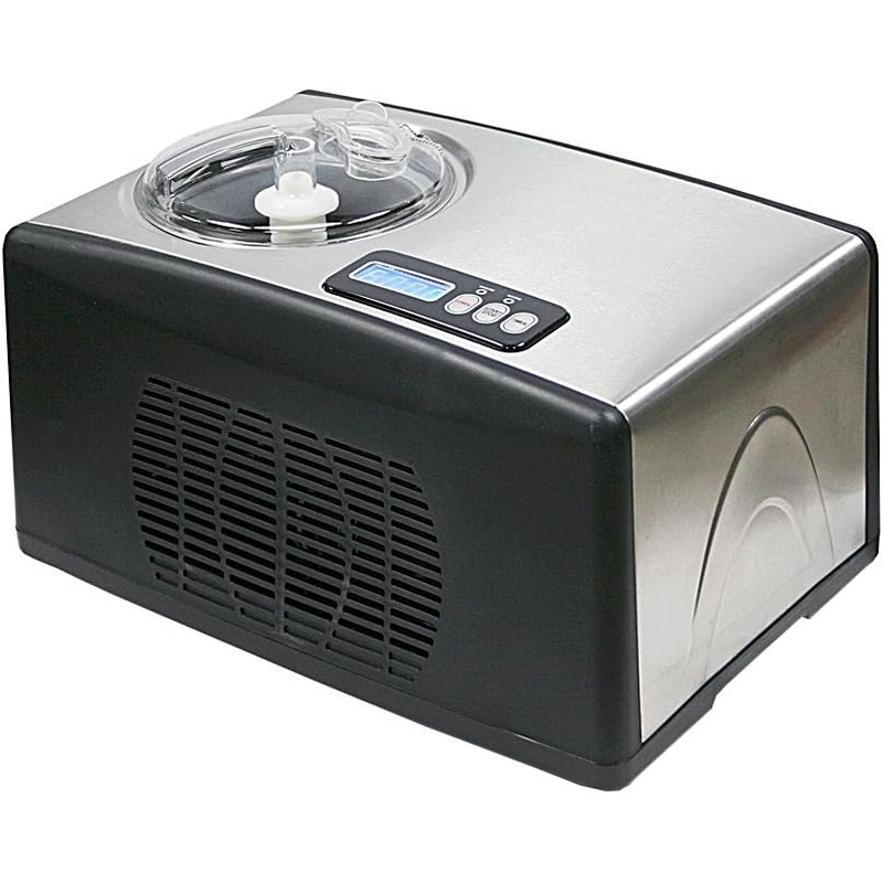 Whynter ICM-15LS Automatic Ice Cream Maker 1.6 Quart Capacity Stainless Steel, with Built-in Compressor, no pre-Freezing, LCD Digital Display, Timer, One Size, Black | Bigbigmart.com