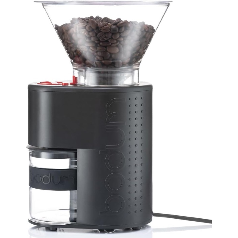 Bodum Bistro Electric Conical Burr Coffee Grinder, Preset Timer, 12 Grind Settings, Black | Bigbigmart.com