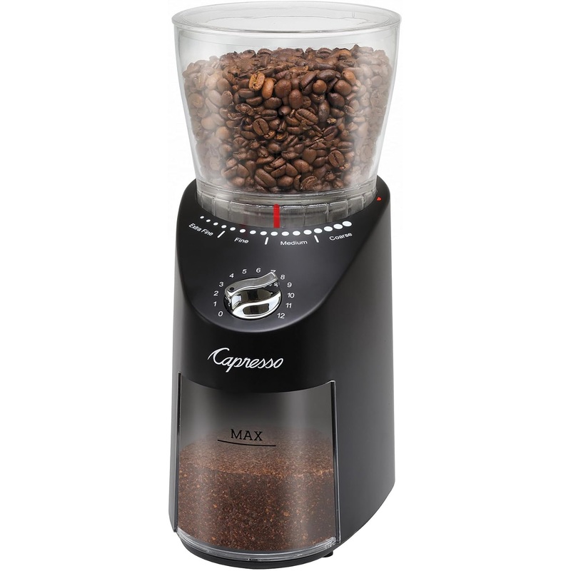 Capresso Infinity Plus Black Conical Burr Grinder | Bigbigmart.com
