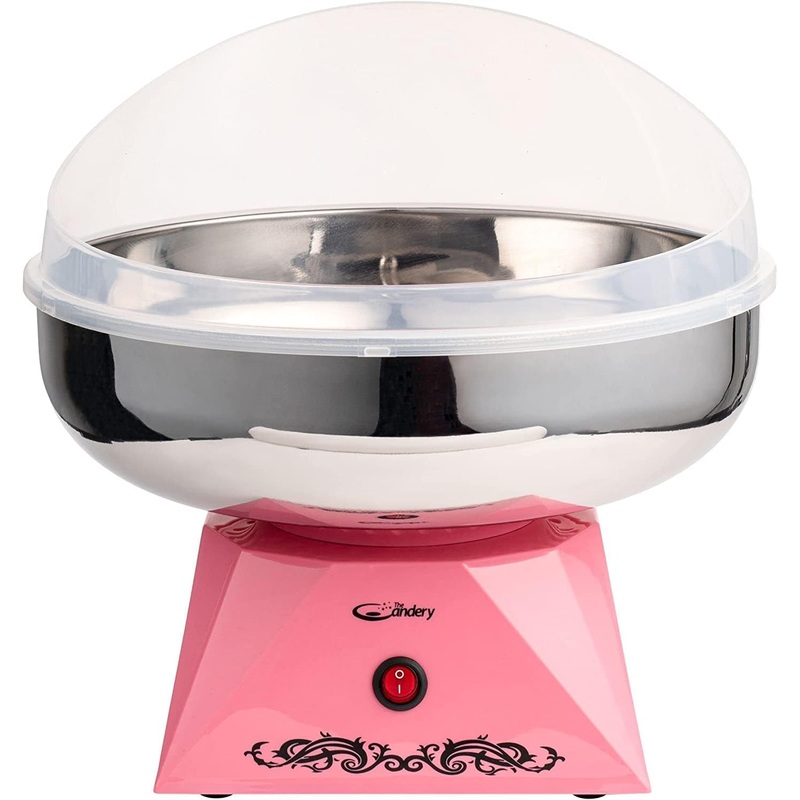 Cotton Candy Machine with Stainless Steel Bowl 2.0 – Cotton Candy Maker, 10 Cones & Sugar Scoop – Nostalgic Household Cotton Candy Machine for Kids, Birthday Party – Use with Floss Sugar, Hard Candy- By The Candery | Bigbigmart.com