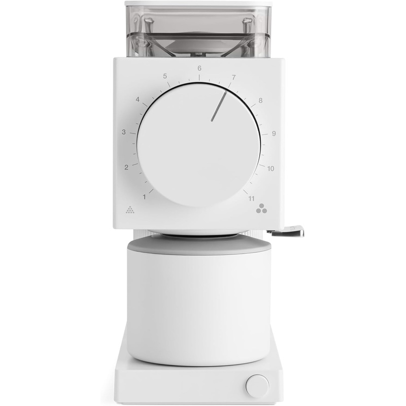 Fellow Gen 2 Ode Brew Grinder – Burr Coffee Grinder Electric – Coffee Bean Grinder with 31 Settings for Drip, French Press & Cold Brew – Small Footprint Electric Grinder – Matte White | Bigbigmart.com