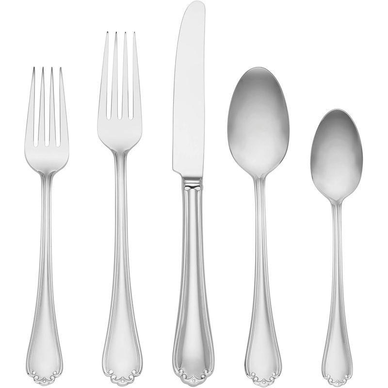 Lenox Chelse Muse 65-Piece Flatware Set, 9.60 LB, Metallic | Bigbigmart.com