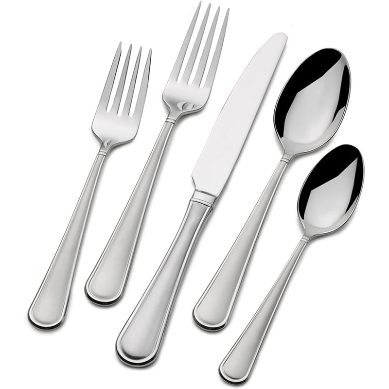 Mikasa 18/0 Virtuoso Frost, 65 Piece Set, Service For 12, Stainless Steel | Bigbigmart.com