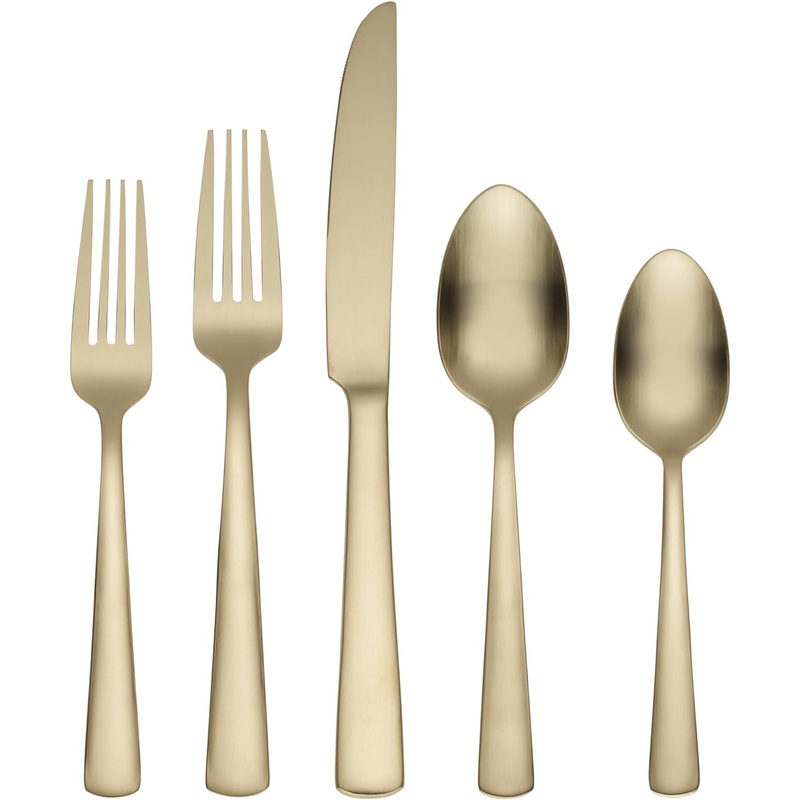Oneida B1025020AL21 Aptitude Champagne Satin 20 Piece Flatware Set | Bigbigmart.com