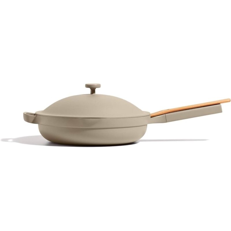 Our Place Always Pan – Large 12.5-Inch Nonstick, Toxin-Free Ceramic Cookware | Versatile Frying Pan, Skillet, Saute Pan | Stay-Cool Handle | Oven Safe | Lightweight Aluminum Body | Blue Salt | Bigbigmart.com