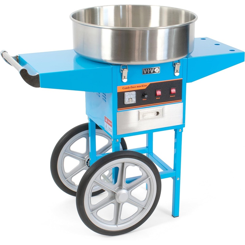 VIVO Blue Electric Commercial Cotton Candy Machine, Candy Floss Maker with Cart CANDY-V002B | Bigbigmart.com