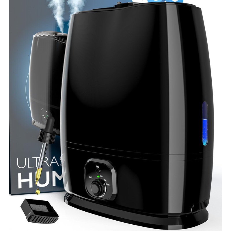 Everlasting Comfort Cool Mist Humidifiers for Bedroom (6L) – Humidifier Large Room No-Filter, Quiet Air Humidifier for Plants, Baby, Allergies, Dry Skin, Congestion, 50 Hr Run Time, Easy Clean | Bigbigmart.com