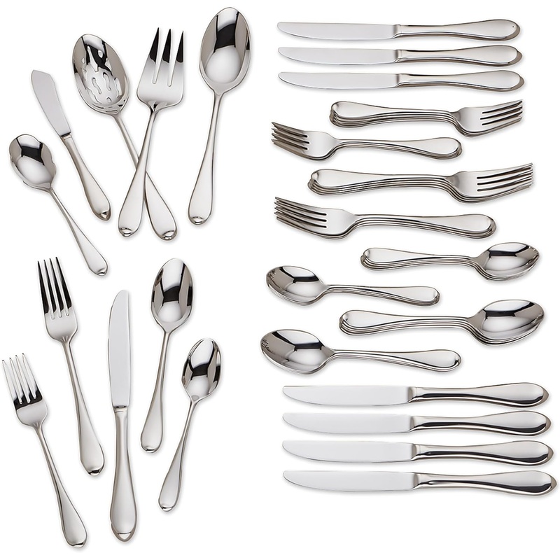 Gorham Studio 45-Piece Flatware Set, 6.30 LB, Metallic | Bigbigmart.com