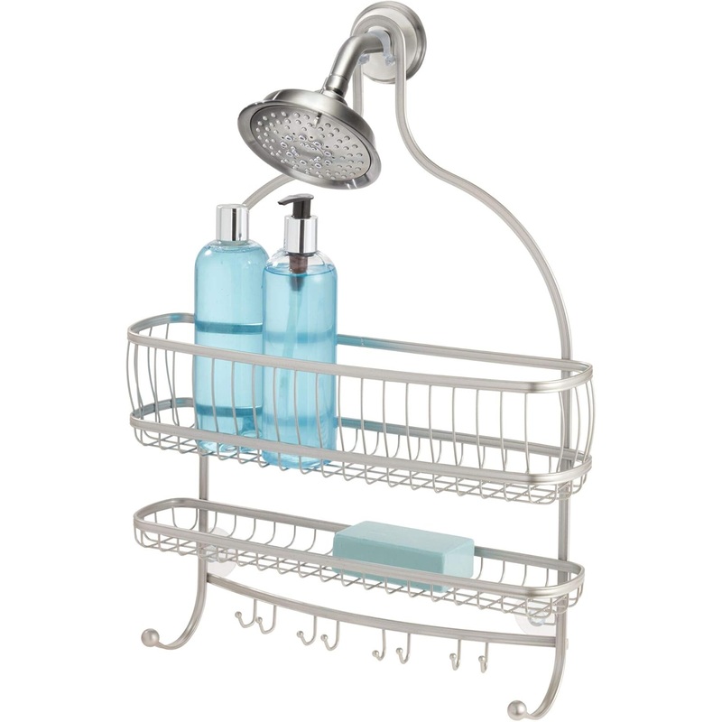 iDesign York Lyra Jumbo Hanging Shower Organizer – 16 x 4 x 22.5, Satin | Bigbigmart.com