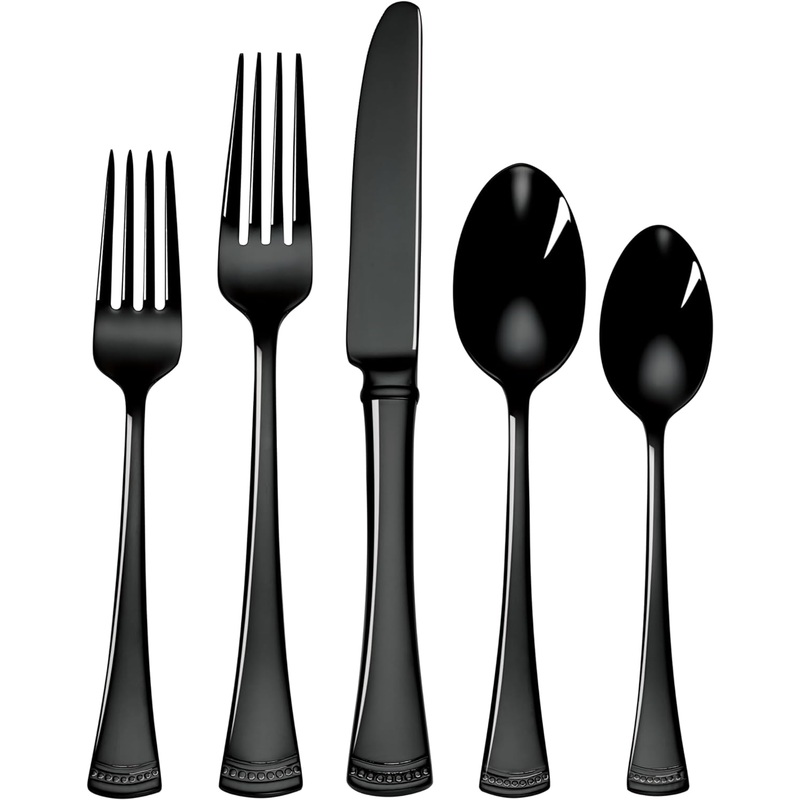 Lenox 893677 Portola Black 20-Piece Flatware Set | Bigbigmart.com