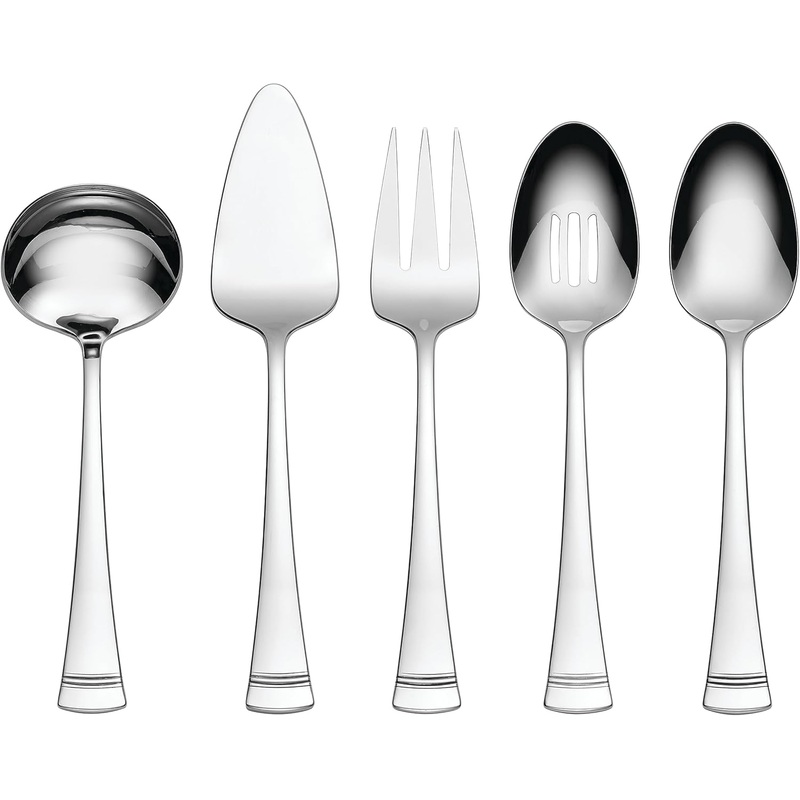 LENOX Portola 5-Piece Hostess Set, 5 Count, Metallic | Bigbigmart.com