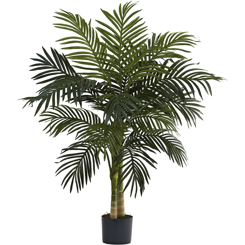 Nearly Natural 5357 4ft. Golden Cane Palm Tree,Green | Bigbigmart.com