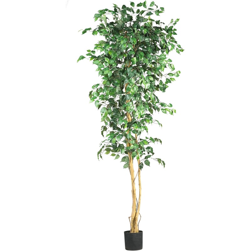 Nearly Natural 7ft. Ficus Artificial Tree, Green | Bigbigmart.com