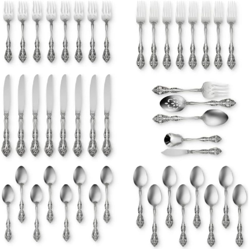 Oneida Michelangelo 45 Piece Fine Flatware Set, Service for 8, 18/10 Stainless Steel | Bigbigmart.com
