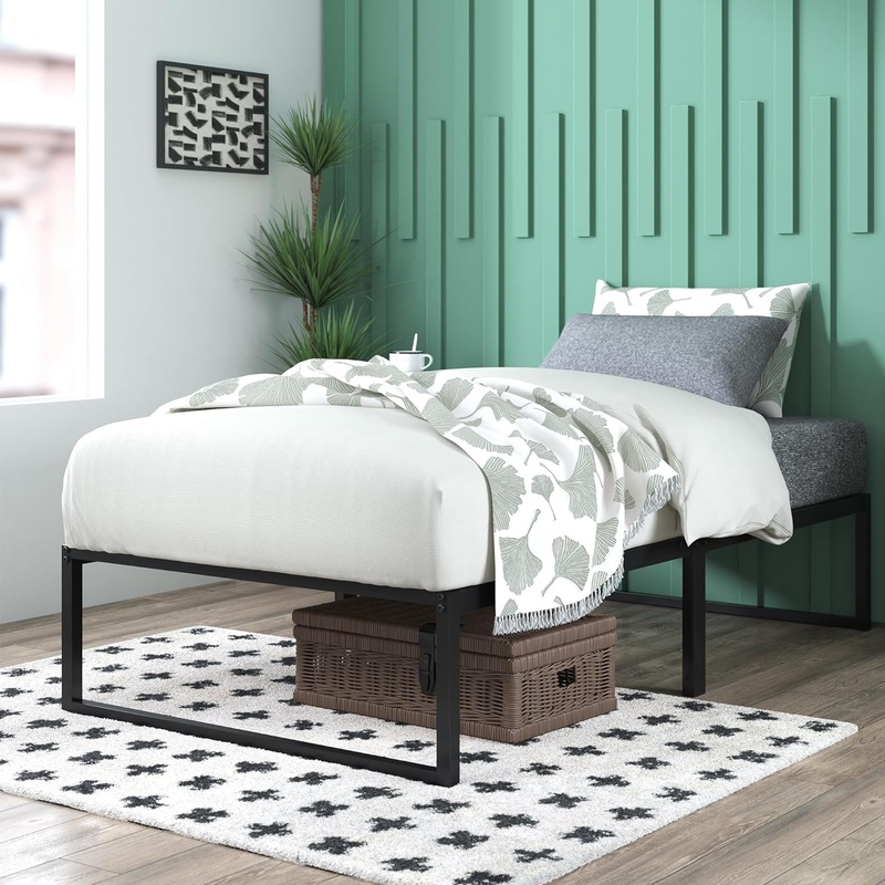 ZINUS Lorelai 14 Inch Metal Platform Bed Frame / Mattress Foundation with Steel Slat Support / No Box Spring Needed / Easy Assembly, Twin | Bigbigmart.com